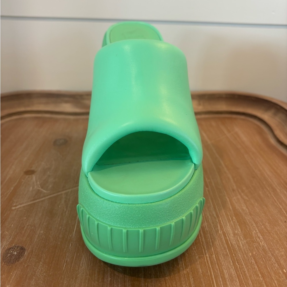 FENDI Nappa Fashion Show Platform 140mm Slide Sandals 39.5 - Picture 10 of 15